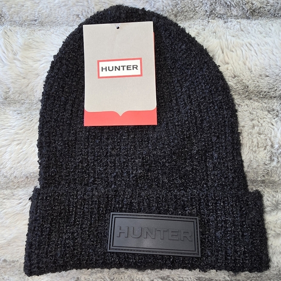 NWT Hunter Black Tonal Patch Beanie‎ Black - Picture 1 of 5